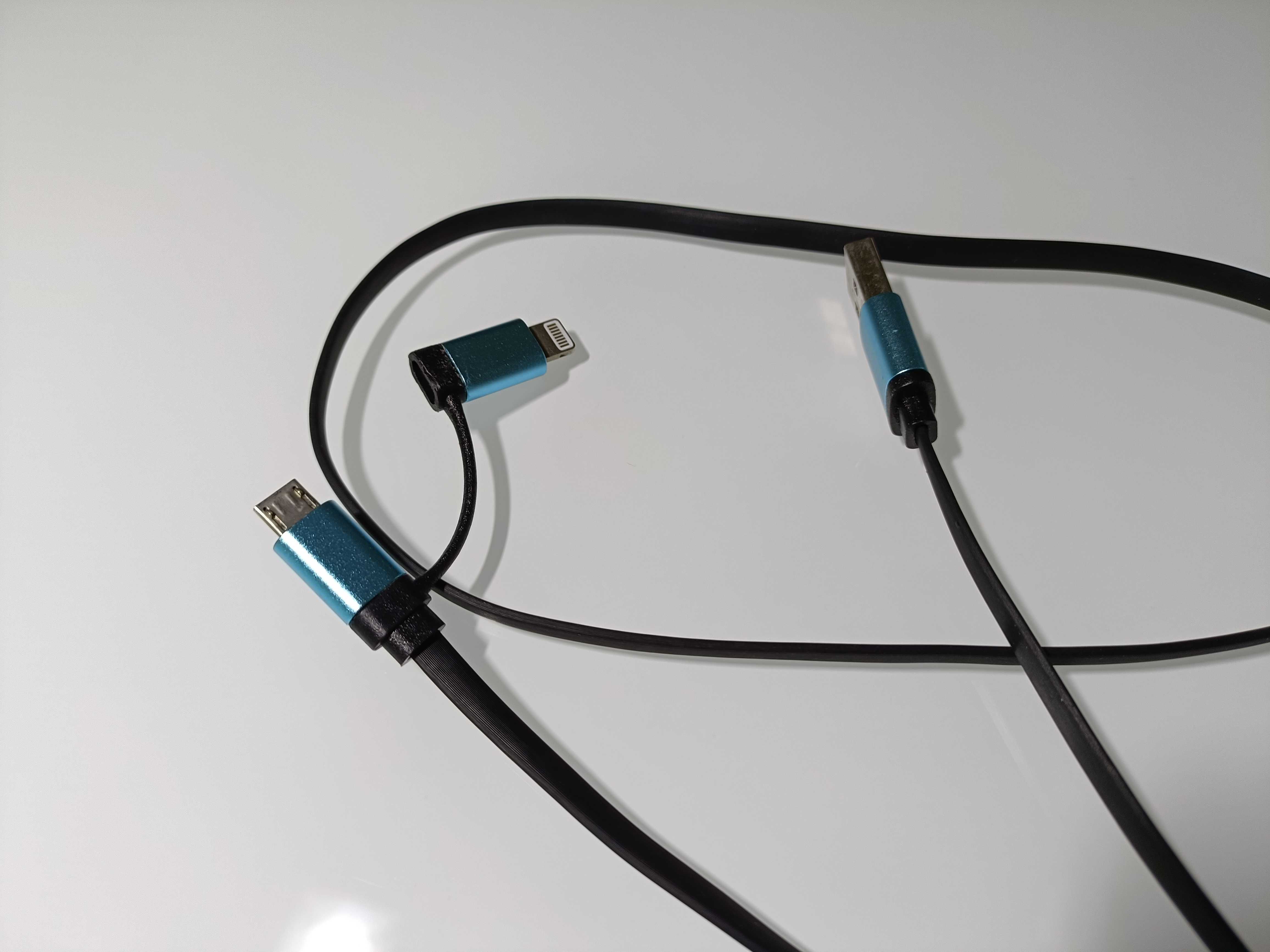 Kabel/Przejściówka USB Na Wejście Iphone I Inne 3 W 1 Długość 105 cm