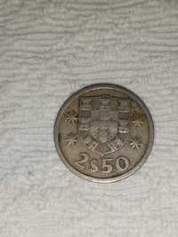 Moeda cupro-níquel 2$50 do ano 1964