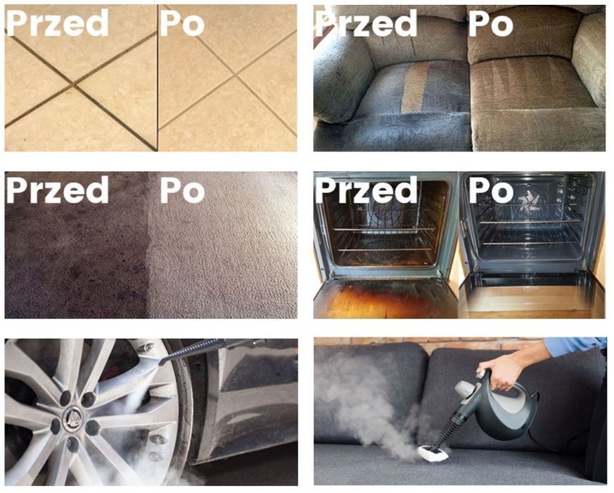 Myjka Parowa Ciśnieniowa Parownica Mop PAROWY Czyścik Szczotka Dysza