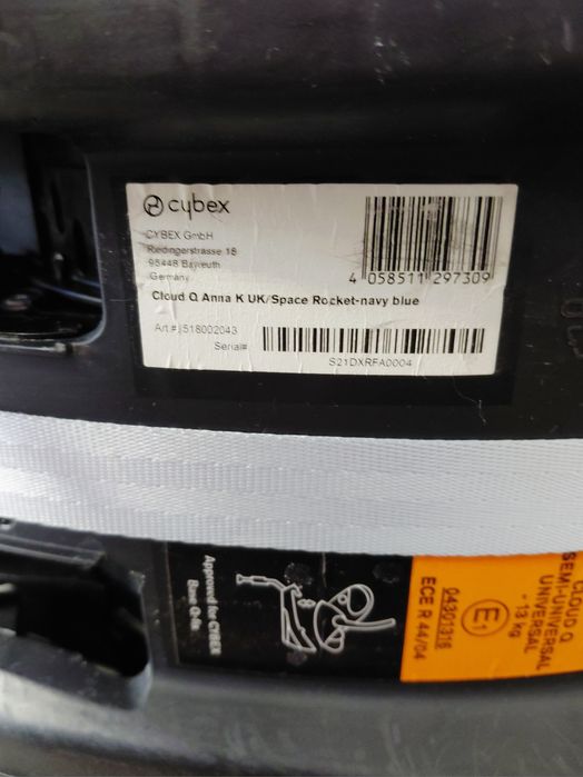 Fotelik samochodowy łupina nosidełko  CYBEX  z bazą Cloud Q Anna K. Sp