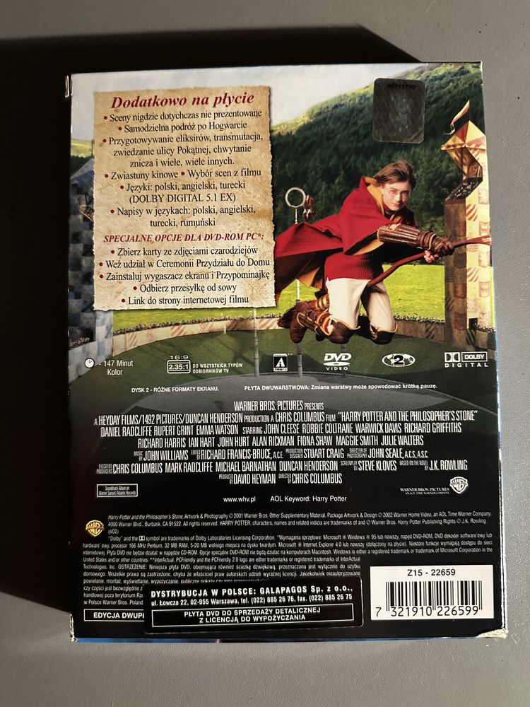 Harry Potter i Kamień Filozoficzny Polskie wydanie 2 x DVD Film dodatk