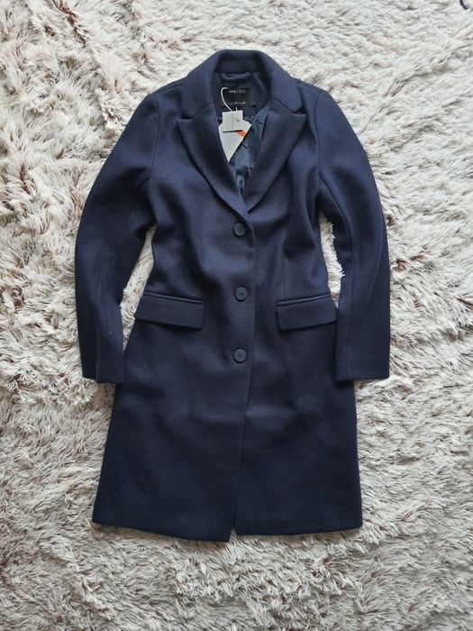 Nowy, granatowy płaszcz Sinsay