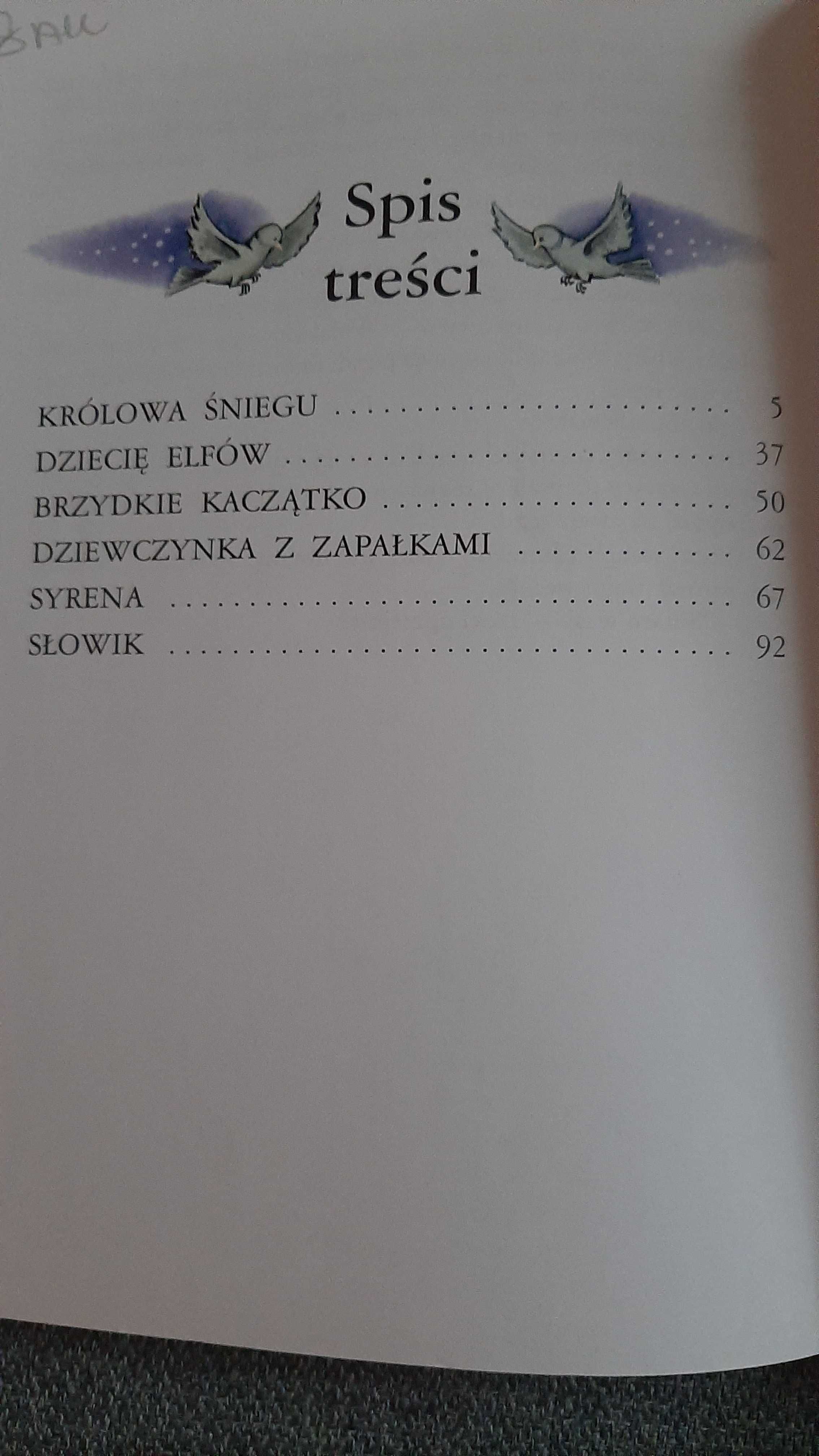 H. Ch Andersen Baśnie Brzydkie kaczątko Dziewczynka z zapałkami Słowik