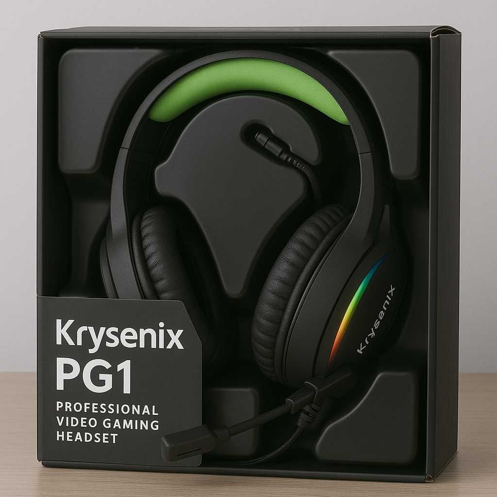 Słuchawki gamingowe KRYESENIX PG1 RGB –Profesjonalny zestaw dla graczy