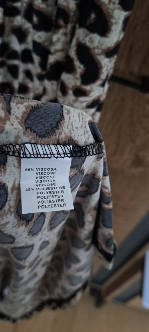 Długa,nowa,sukienka w panterkę,r.xl-2xl