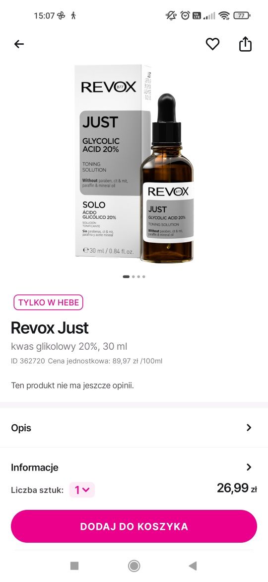 Revox kwas glikolowy 20%