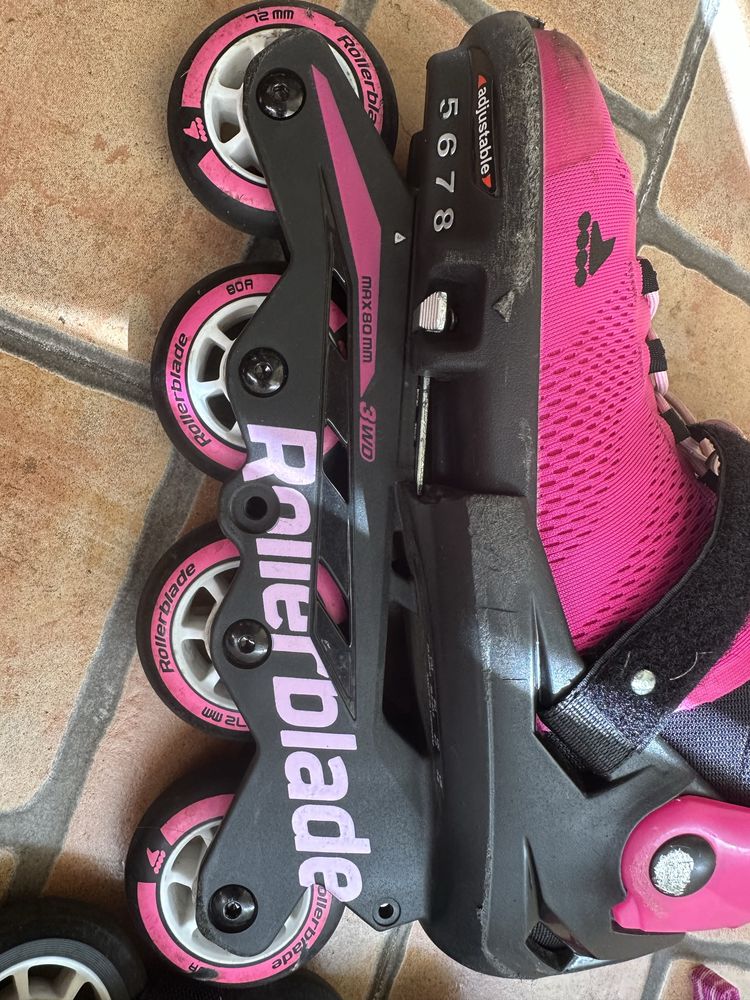 Комплект дитячіх роликів Rollerblade Microblade Neon Pink 36,5-40,5