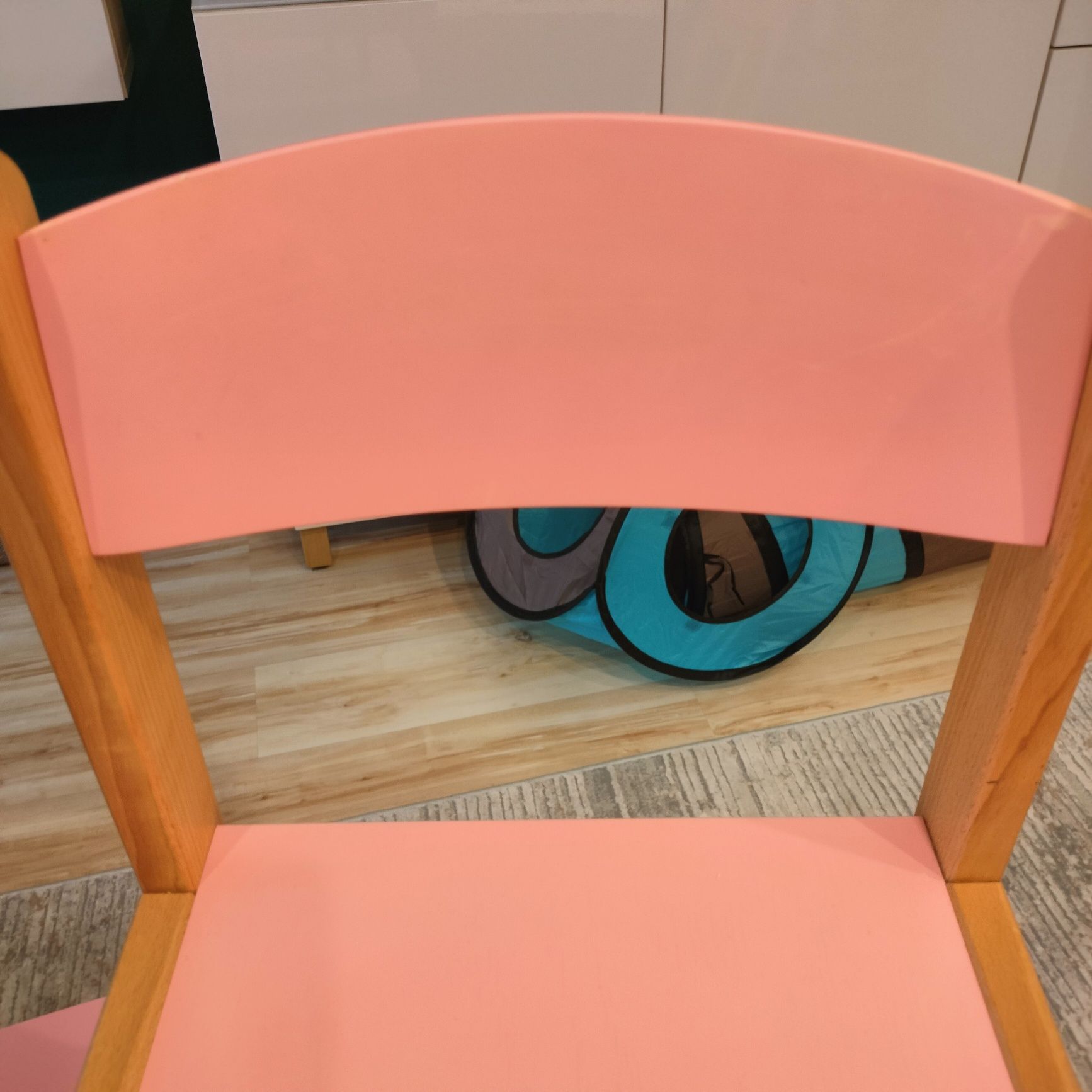 Komplet bukowy stolik z 2  krzesełkami
