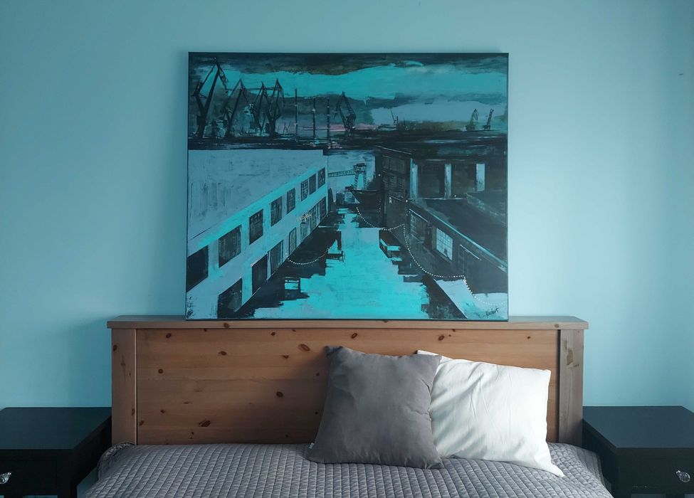 Loft Obraz akryl abstrakcja Gdansk stocznia