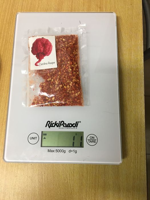 Malagueta Carolina Reaper desidratada .