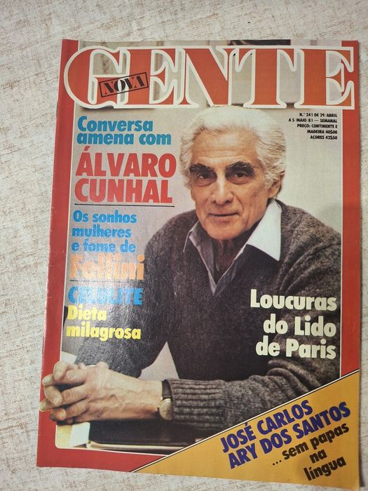 Revistas antigas gente alvaro cunhal ary santos tomas mello tom