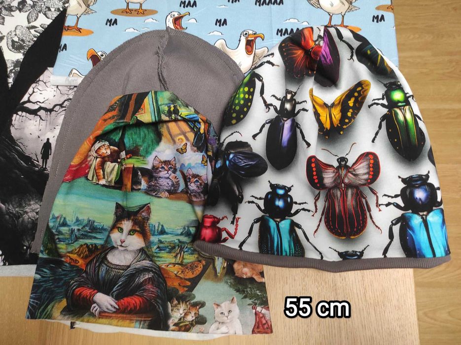 Wycięte czapki do samodzielnego zszycia 55 cm