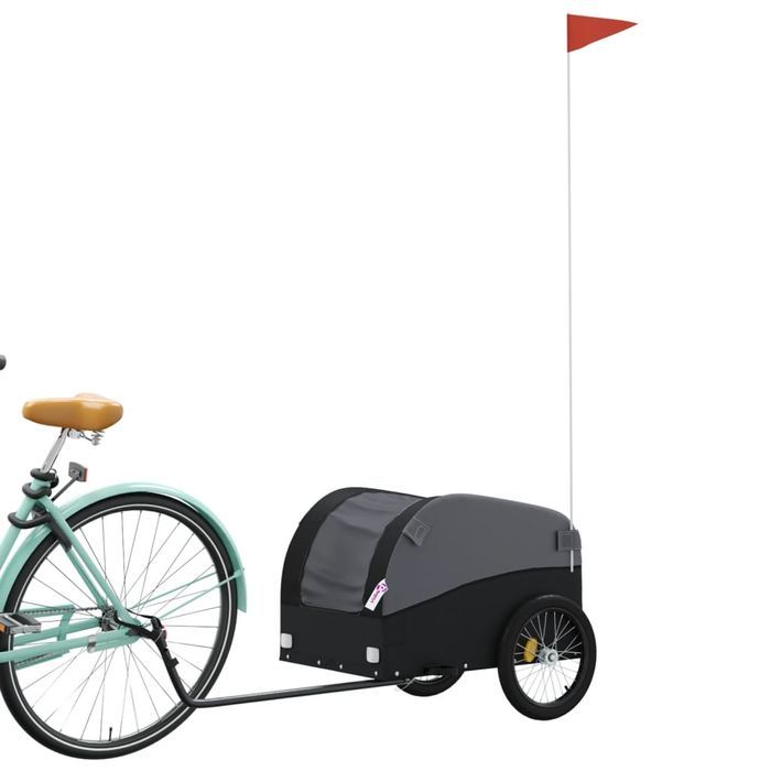 vidaXL Przyczepka rowerowa dla zwierząt, czarna, 30 kg, żelazo