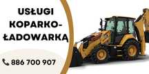 Prace ziemne usługi koparko ładowarką.