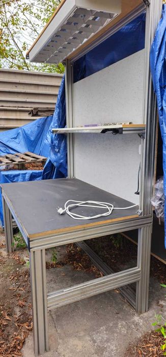 stanowisko robocze, stół warsztatowy, Bosch Rexroth + oświetlenie