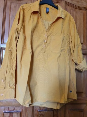 Bluzka damska rozmiar 42 żółta sztruksowa