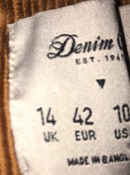 Sukienka na szelkach Denim Co 14 42 sztruks brąz