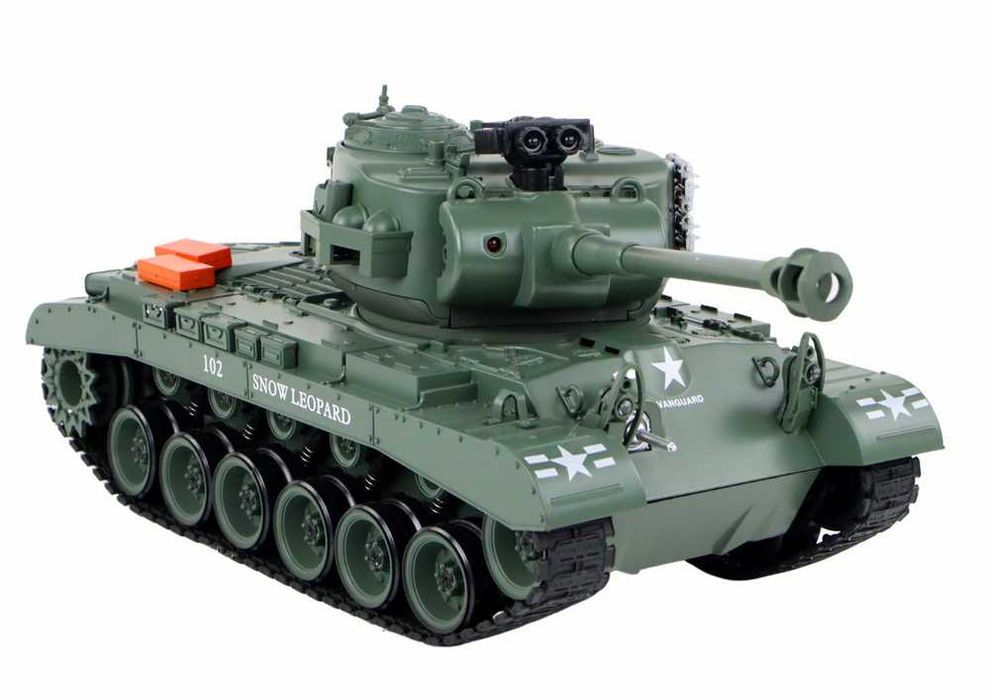 Czołg Leopard RC Zdalnie Sterowany Armata  1:18 Szary