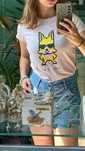 Różowa bluzka z Kotem i napisem"Cool Cat" Reserved
