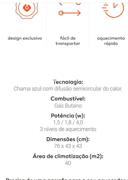 Aquecedor a gás GALP hotspot