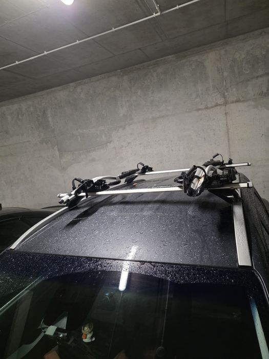 Bagażnik dachowy belki interpack 120 cm i 2x bagażnik uchwyt rowerowy