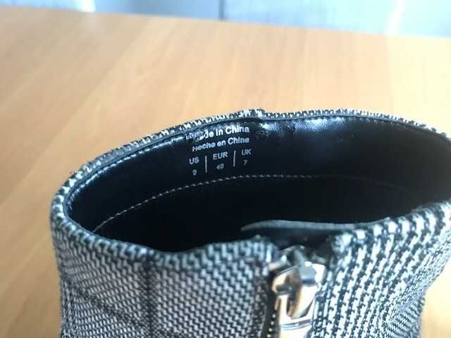 Botins ALDO Cinza e Prata Tamanho 40