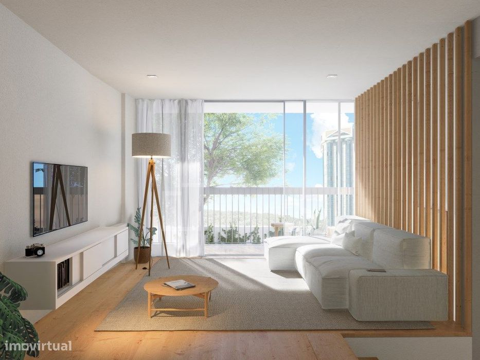 Apartamento T1 com varanda e vista, nas Amoreiras