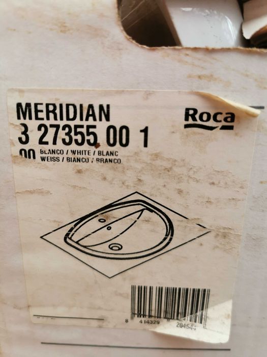 Umywalka nablatowa biała Roka Meridian nowa 60cm
