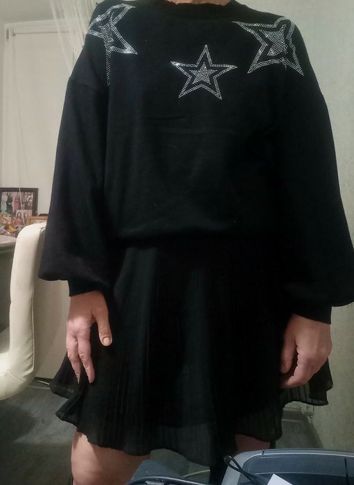 Чорний жіночий светр,розмір М-L