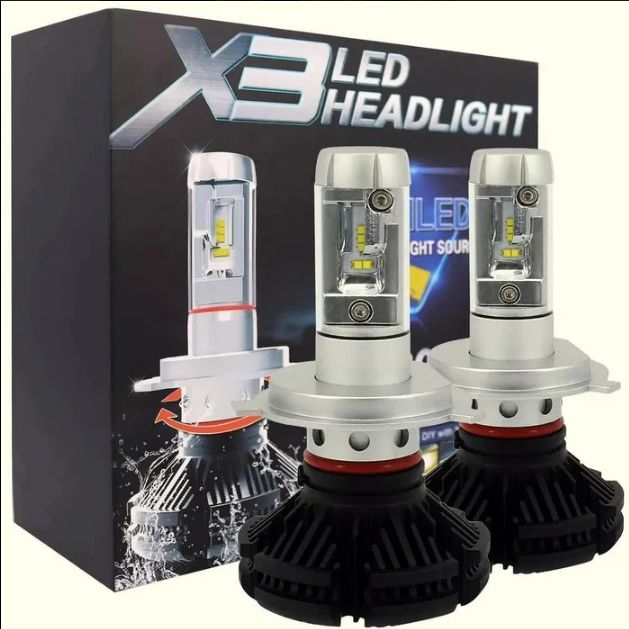 АКЦИЯ! Светодиодные лампы X3 H4 H7 H11 H3 Led Headlight 6000 Lm 50w