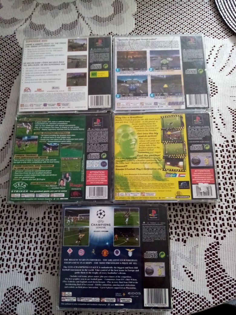 Gry na PlayStation 1 ps1 zestaw 5 sztuk