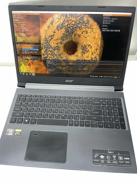 Ноутбук игровой Acer Aspire 7 Ryzen 5 5500U RAM 16ГБ GeForce RTX 3050