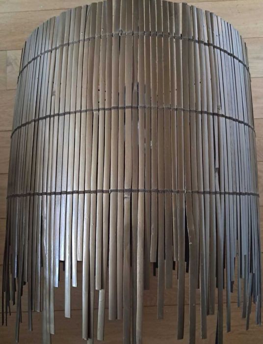 IKEA ROTVIK - lampa wisząca, bambusowa