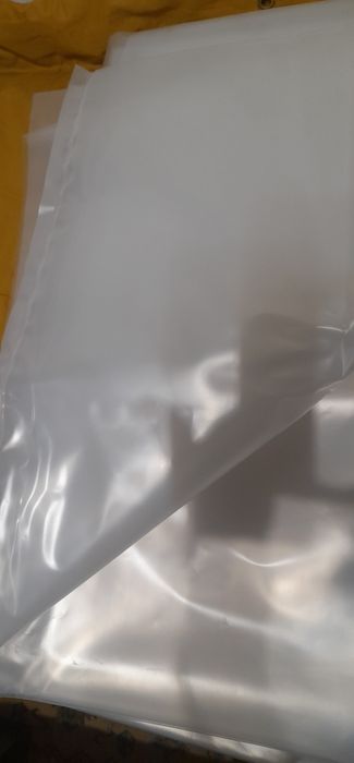 2 Sacos de plástico transparente grosso 2,15x1,00m/cada - Novos
