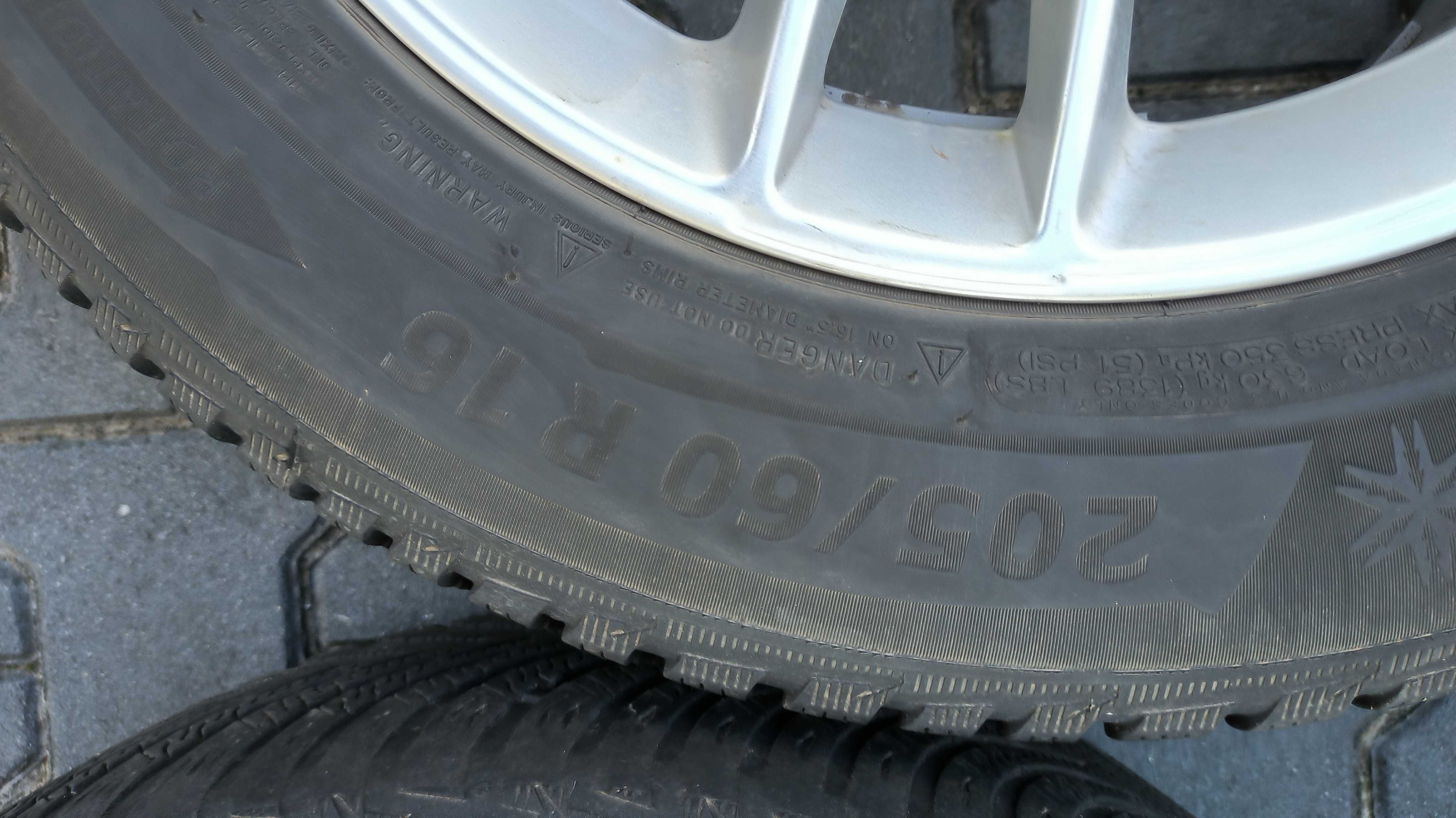 4x jantes 16 Mercedes 5x112 + pneus 205 60 R16