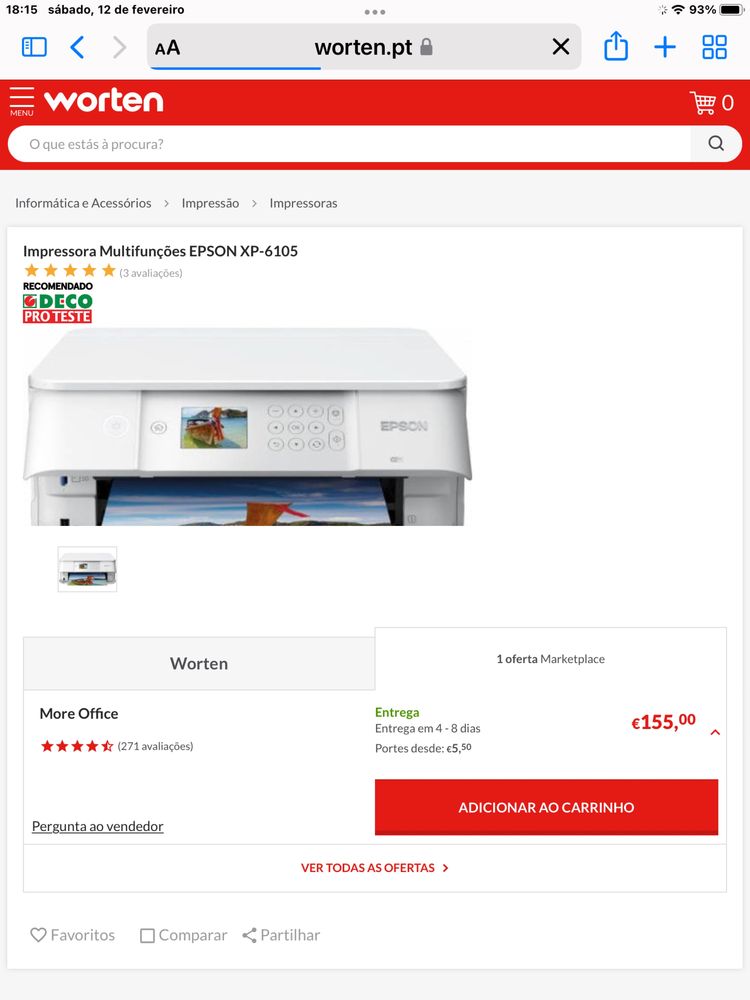 Impressora Epson Multifunções XP-6105