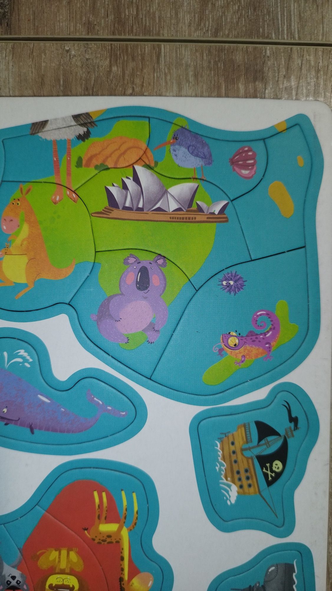 Dodo * Magnetyczna Mapa Świata dla dzieci * gra edukacyjna puzzle