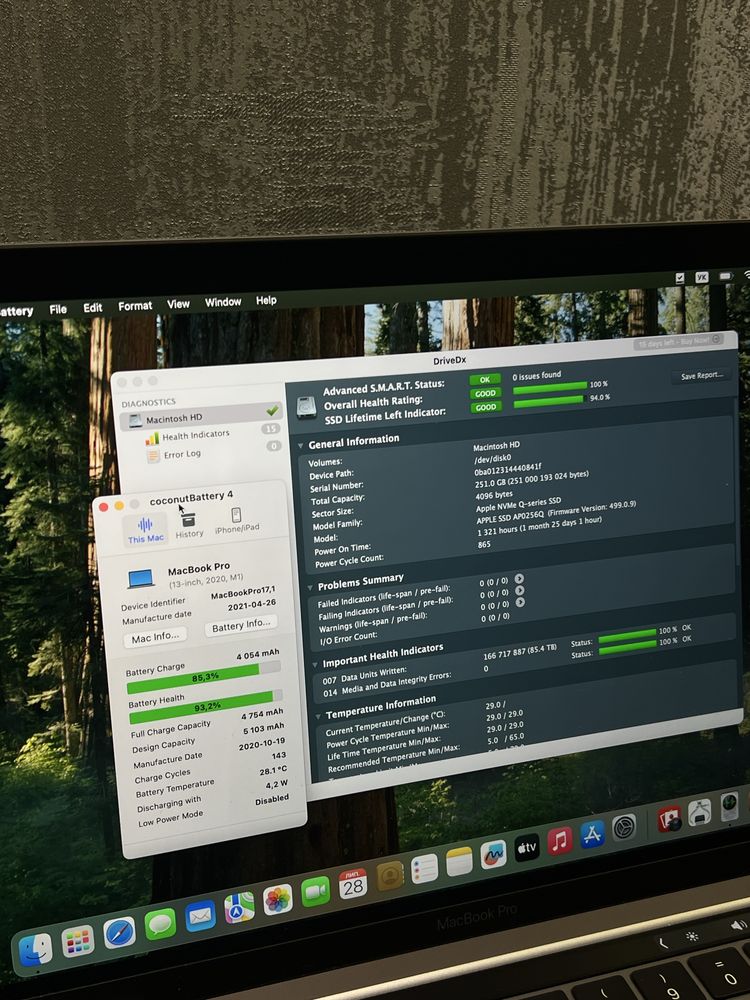 Macbook pro 13 M1 8/256 / 93% акб