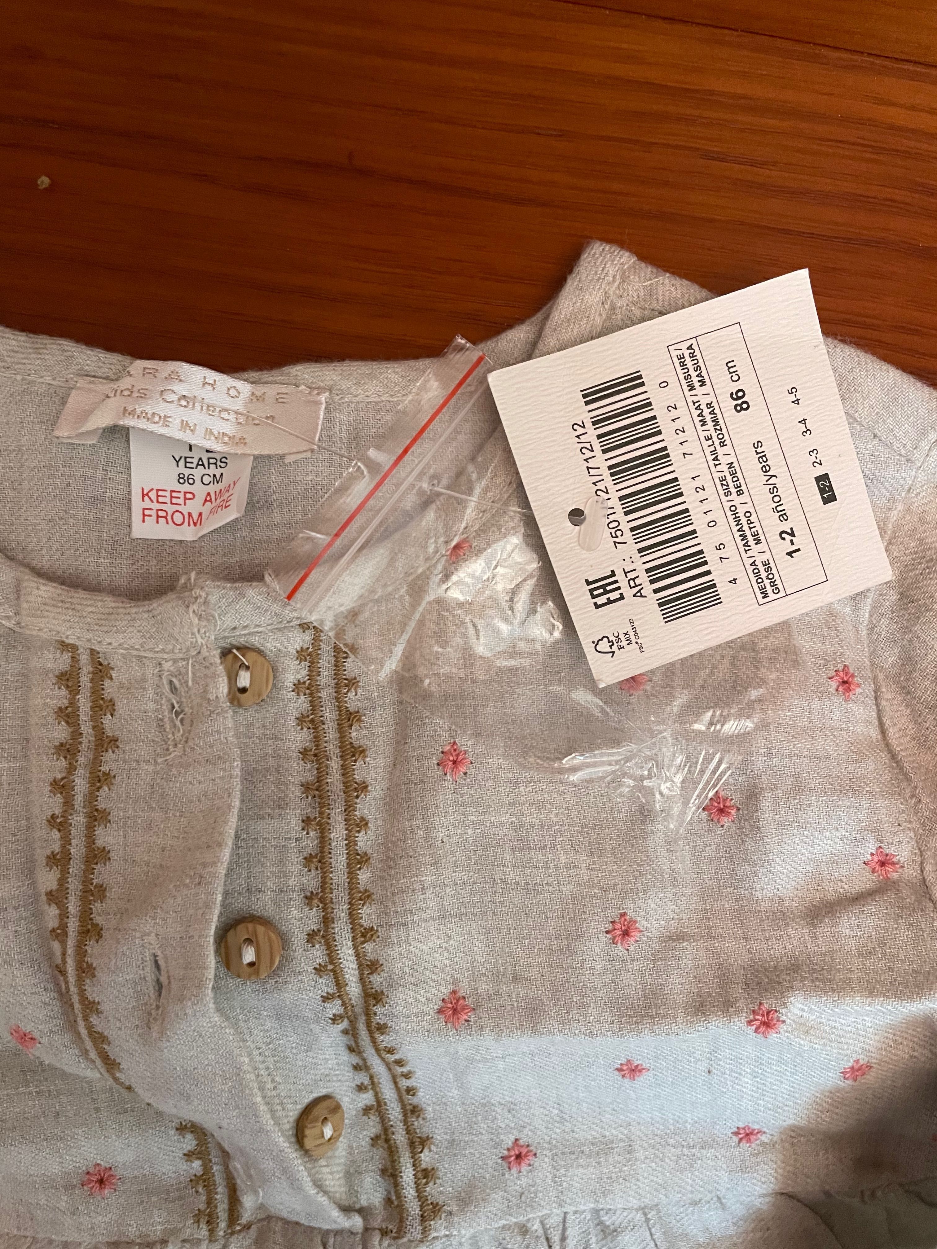 Vestido de dormir tecido fino fresquinho  para menina de 1/2 anos