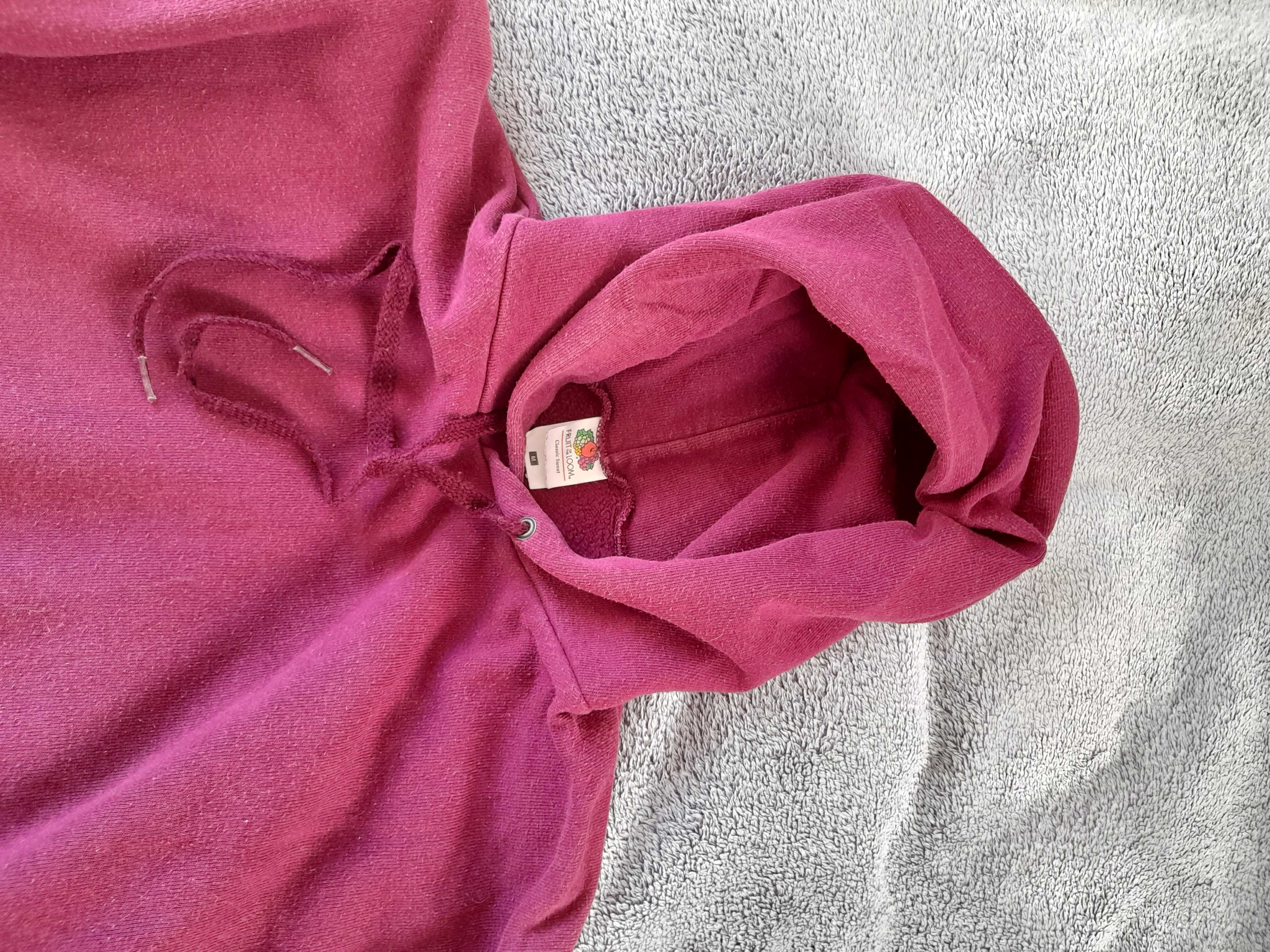 Bluza bordowa z kapturem i kieszeniami STILINSKI 24, rozmiar M