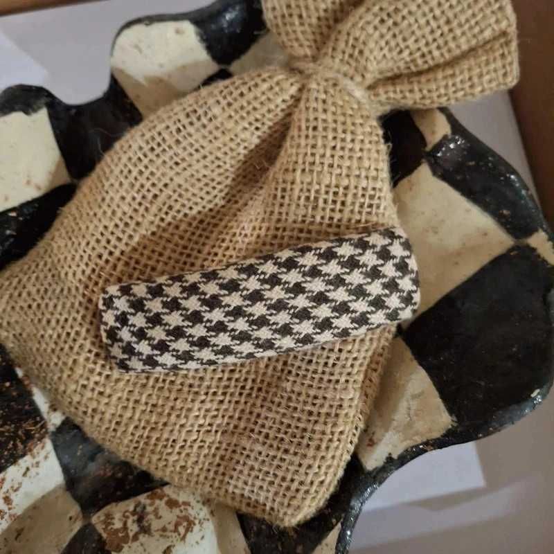 2 beżowo brązowe materiałowe spinki Nowe