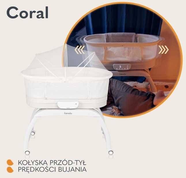 Łóżeczko Dziecięce, kołyska  Lionelo Coral 3    S-246