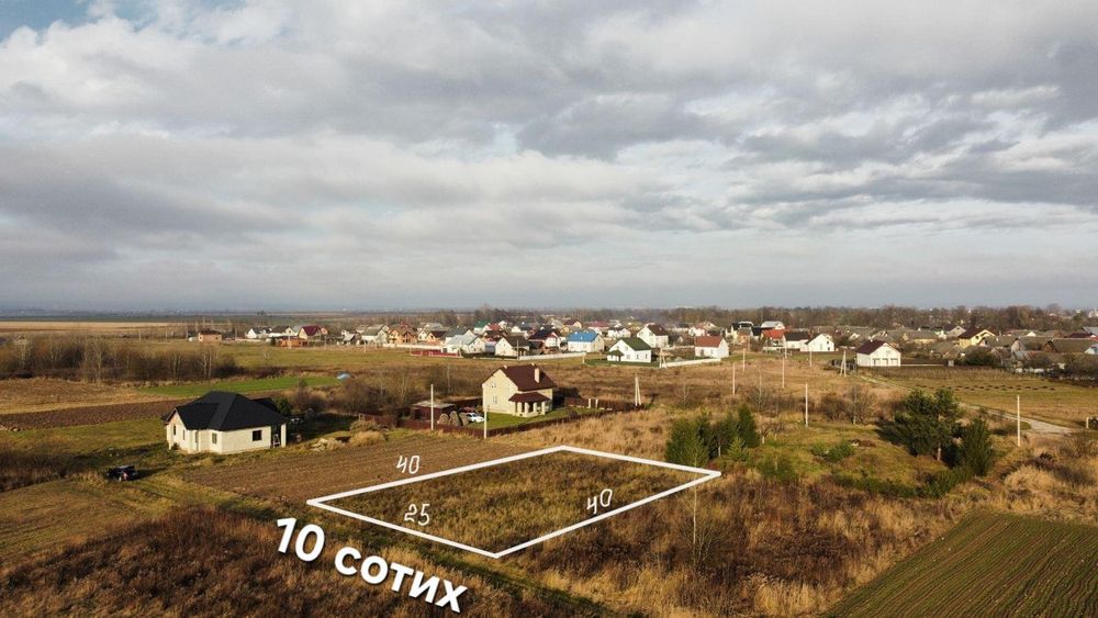 Продається ділянка 10 сот. Іваниківка, газ, світло, будинки