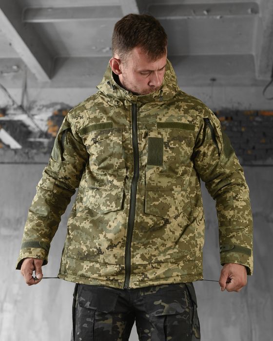 Куртка бушлат військовий піксель зимовий утеплений тактичний зсу форма