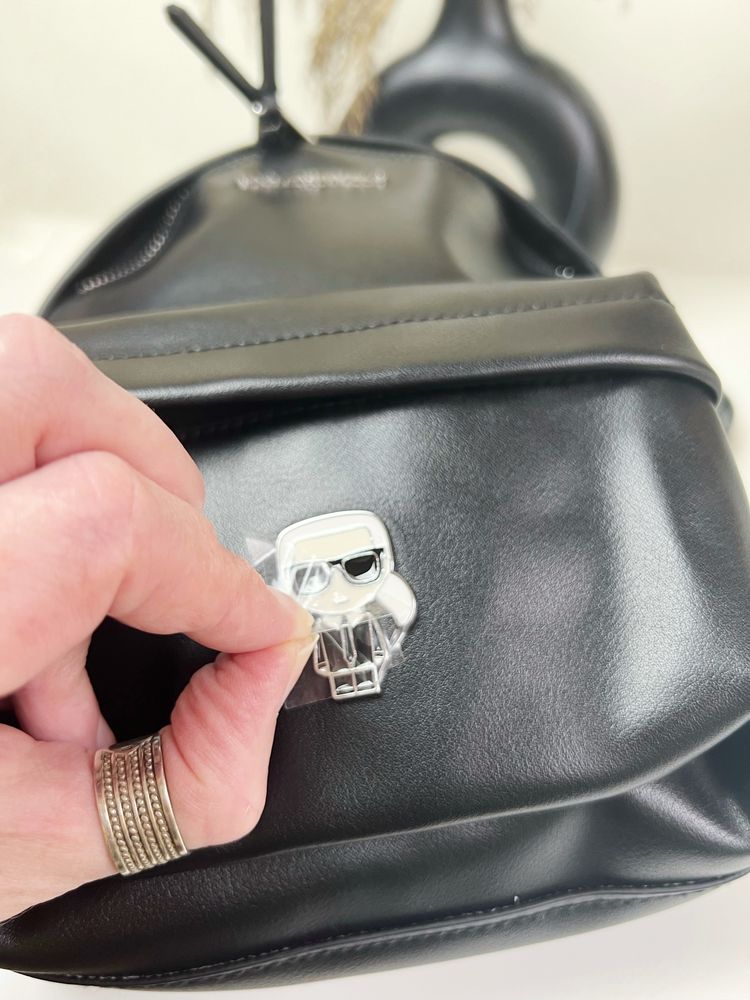 Шкіряний рюкзак жіночий Karl Lagerfeld K/IKONIK METAL PIN BACKPACK