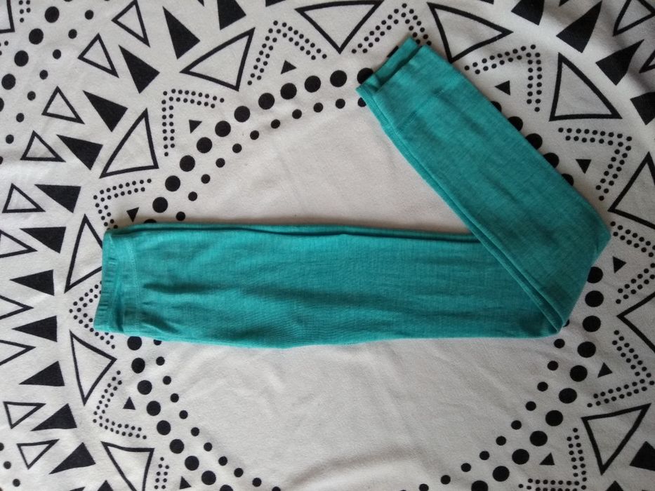 Legginsy termoaktywne turkusowe 100% Merino wool 146-152 Cubus