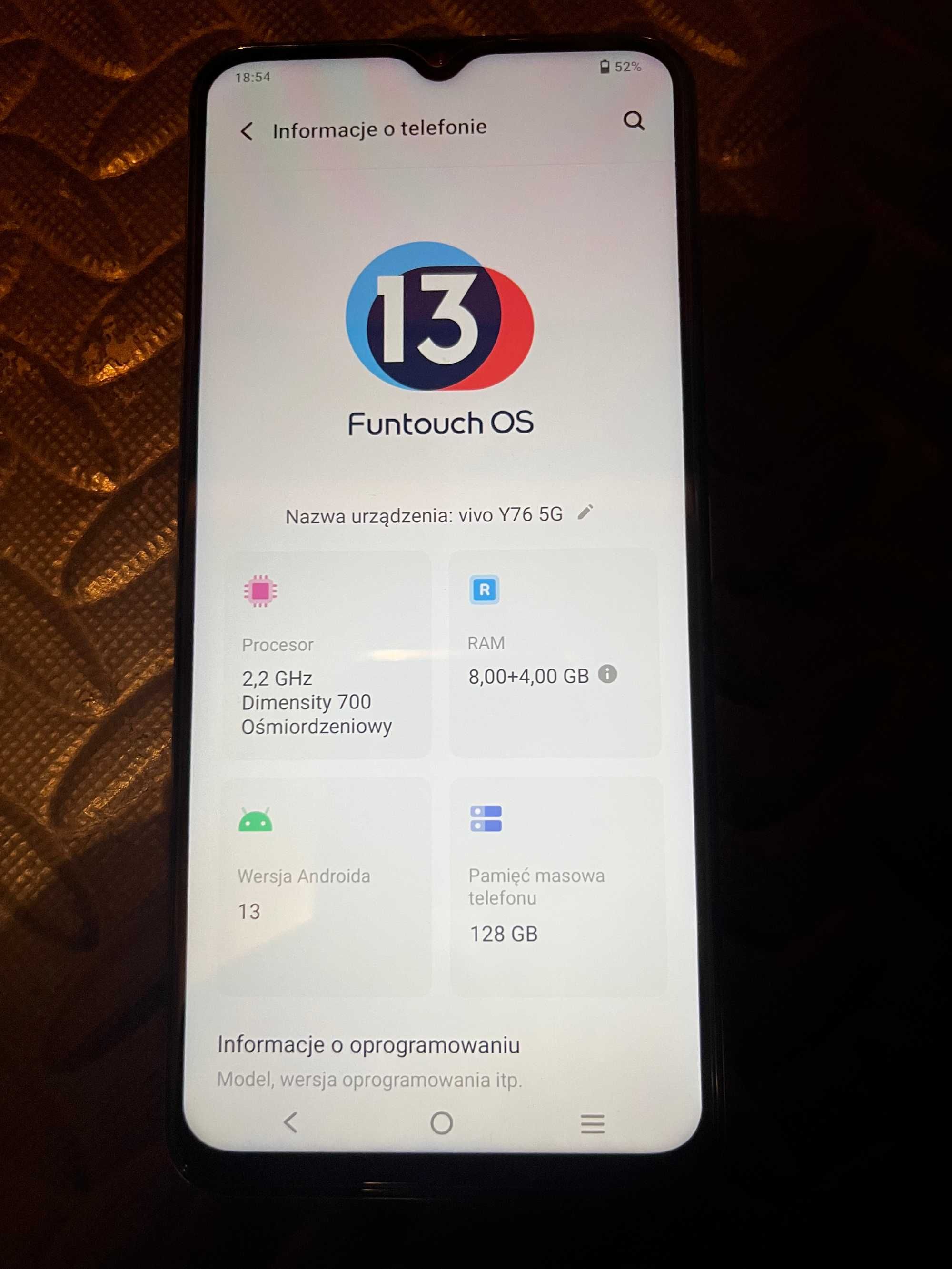 VIVO Y76 5G 8/128GB- zadbany