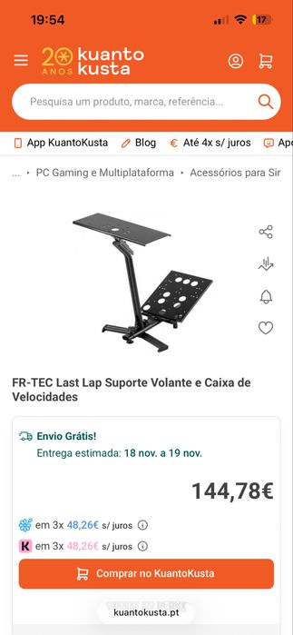 FR-TEC Suporte Volante Simulador Sim Rig