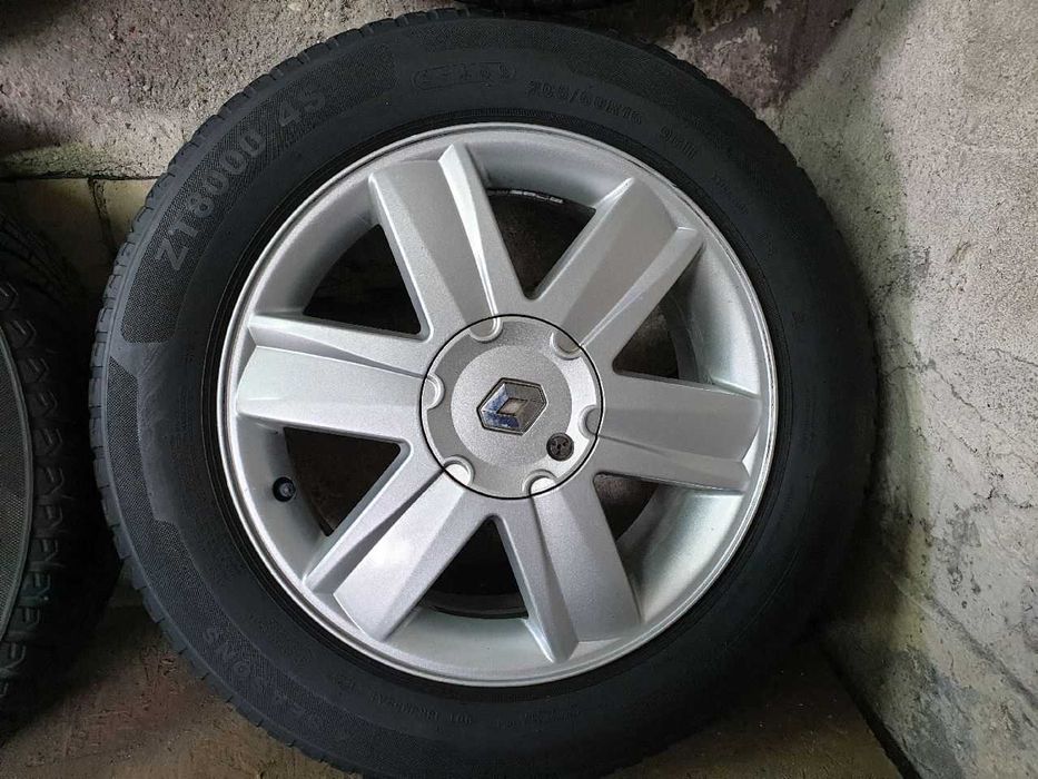 Felgi alu Renault R16 4x100 opony całoroczne 205/60R16 5,5mm