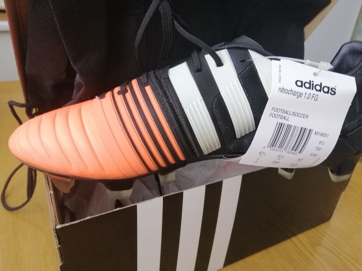 Футбольные бутсы Adidas Nitrocharge 1.0 FG Orange Black.